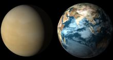 Grössenvergleich Venus-Erde